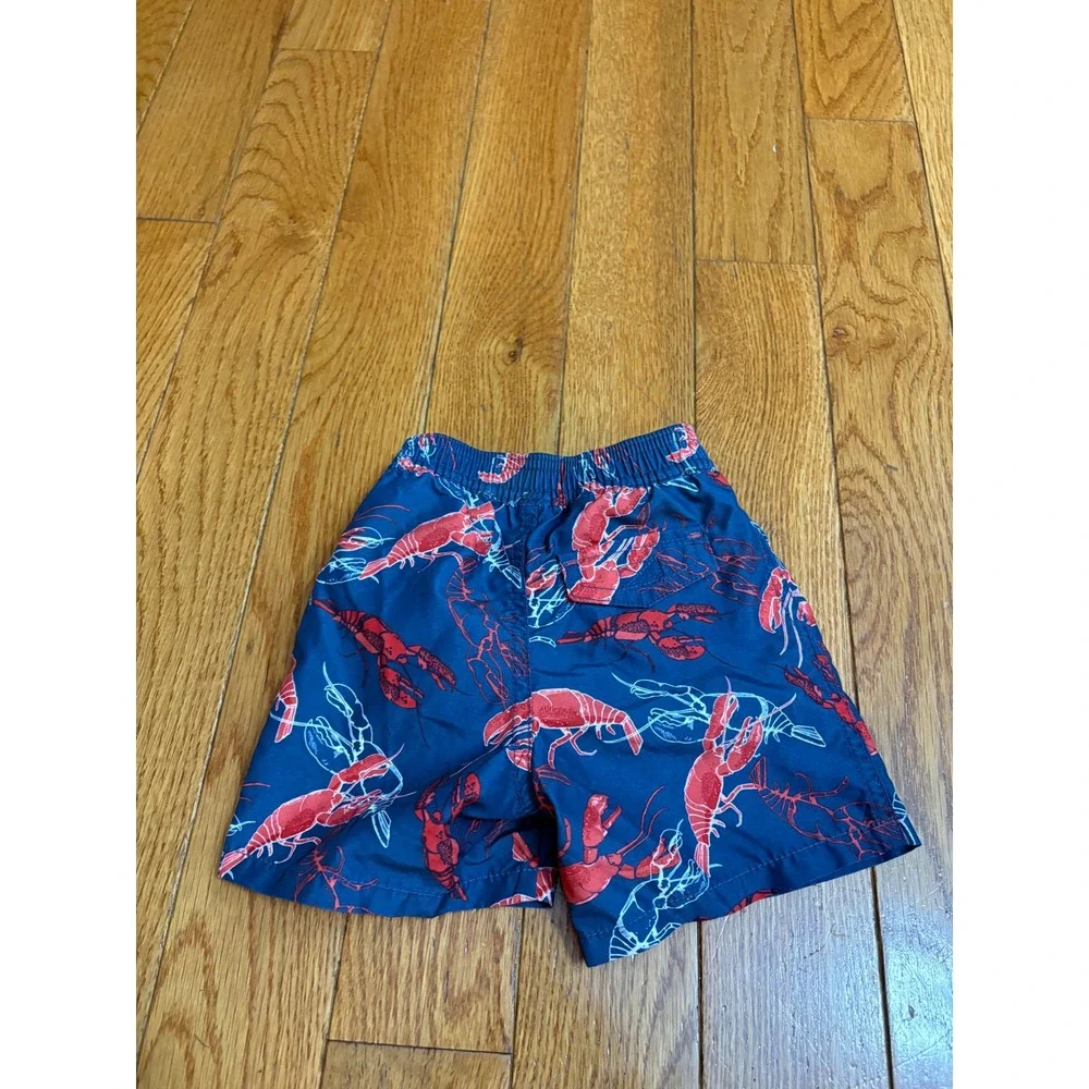 Baby Gap Infant Navy Blue Lobster Print Swim Trunks 3-6 Months
